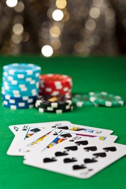 Texas Poker betting progression and showdown